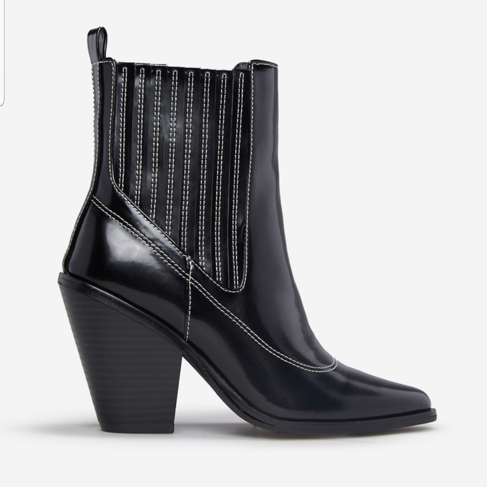Shoe Dazzle Black Ankle Boots - Picture 3 of 7
